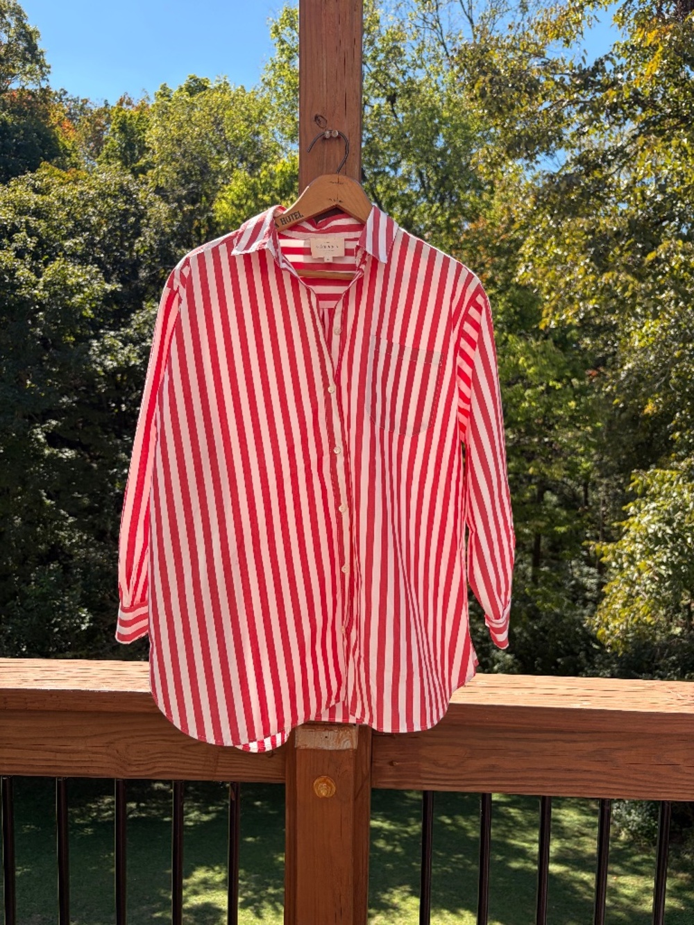 Sezane Striped Button Up